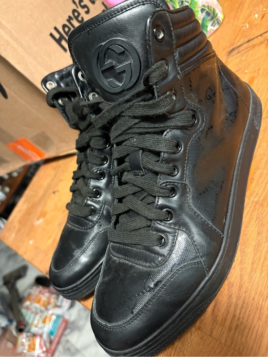 Gucci Other - Gucci GG Imprime Black High Top Sneaker 224778
